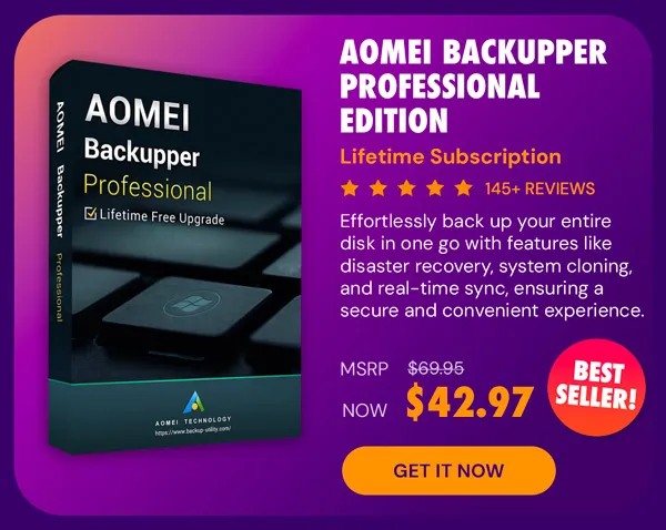 AOMEI Backupper Professional Edition: Lifetime Subscription