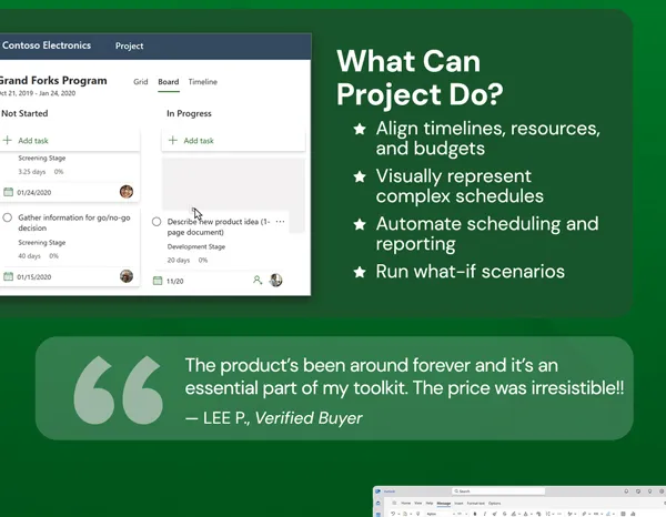 Microsoft Project 2021 Professional: Lifetime License for Windows