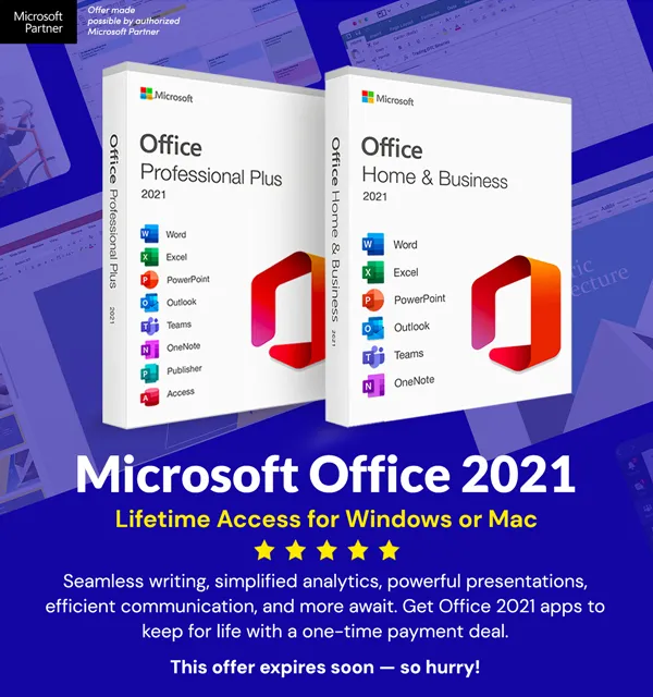 Microsoft Office Professional 2021 for Windows: Lifetime License
