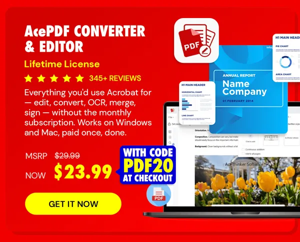 AcePDF Converter & Editor: Lifetime License