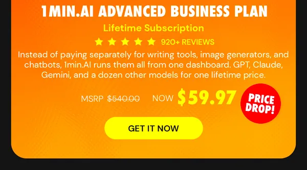 1minAI Advanced Business Plan Lifetime Subscription