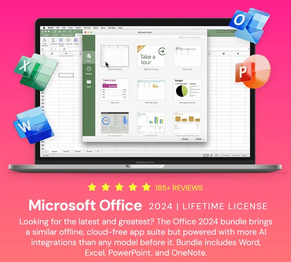 Microsoft Office 2024 for Mac or PC Lifetime License