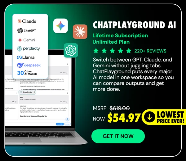 ChatPlayground AI: Lifetime Subscription (Unlimited Plan)