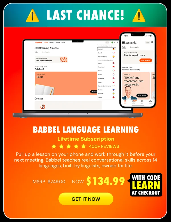 Babbel Language Learning: Lifetime Subscription (All Languages)