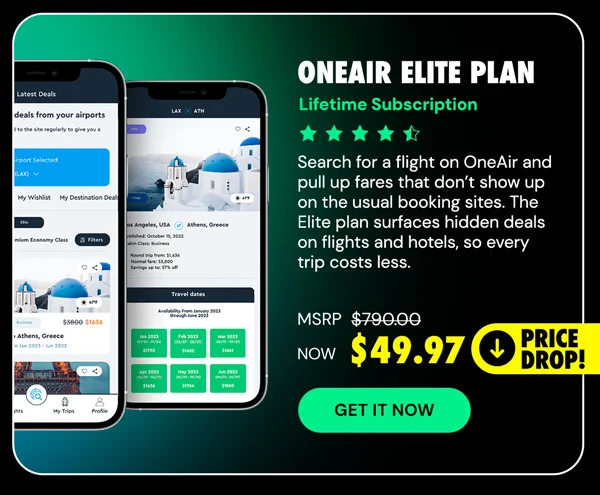 OneAir Elite Plan: Lifetime Subscription (Save Big on Flights, Hotels & More)