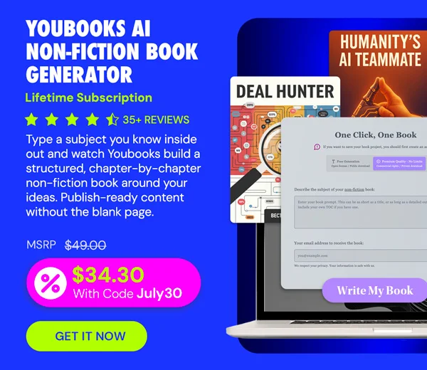 Youbooks AI Non-Fiction Book Generator: (Fan Plan) Lifetime Subscriptions