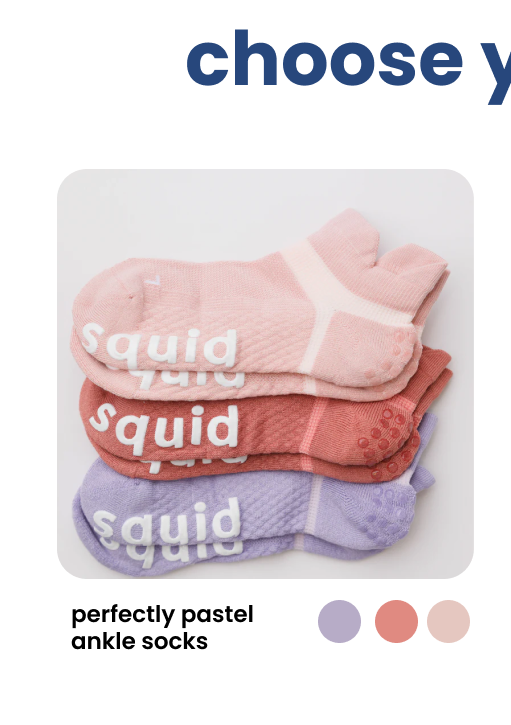 squid socks | shop perfectly pastel ankle socks 