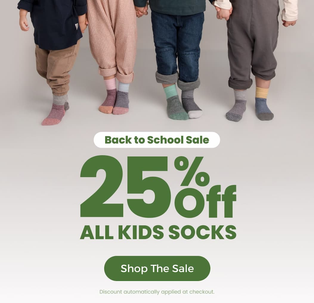 Back to School Sale 25% off  ALL KIDS SOCKS  [Shop The Sale]