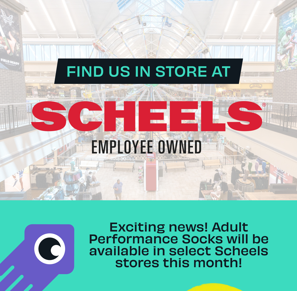 Find us in store at Scheels. 