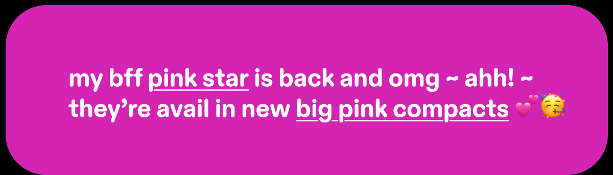 my bff pink star is back