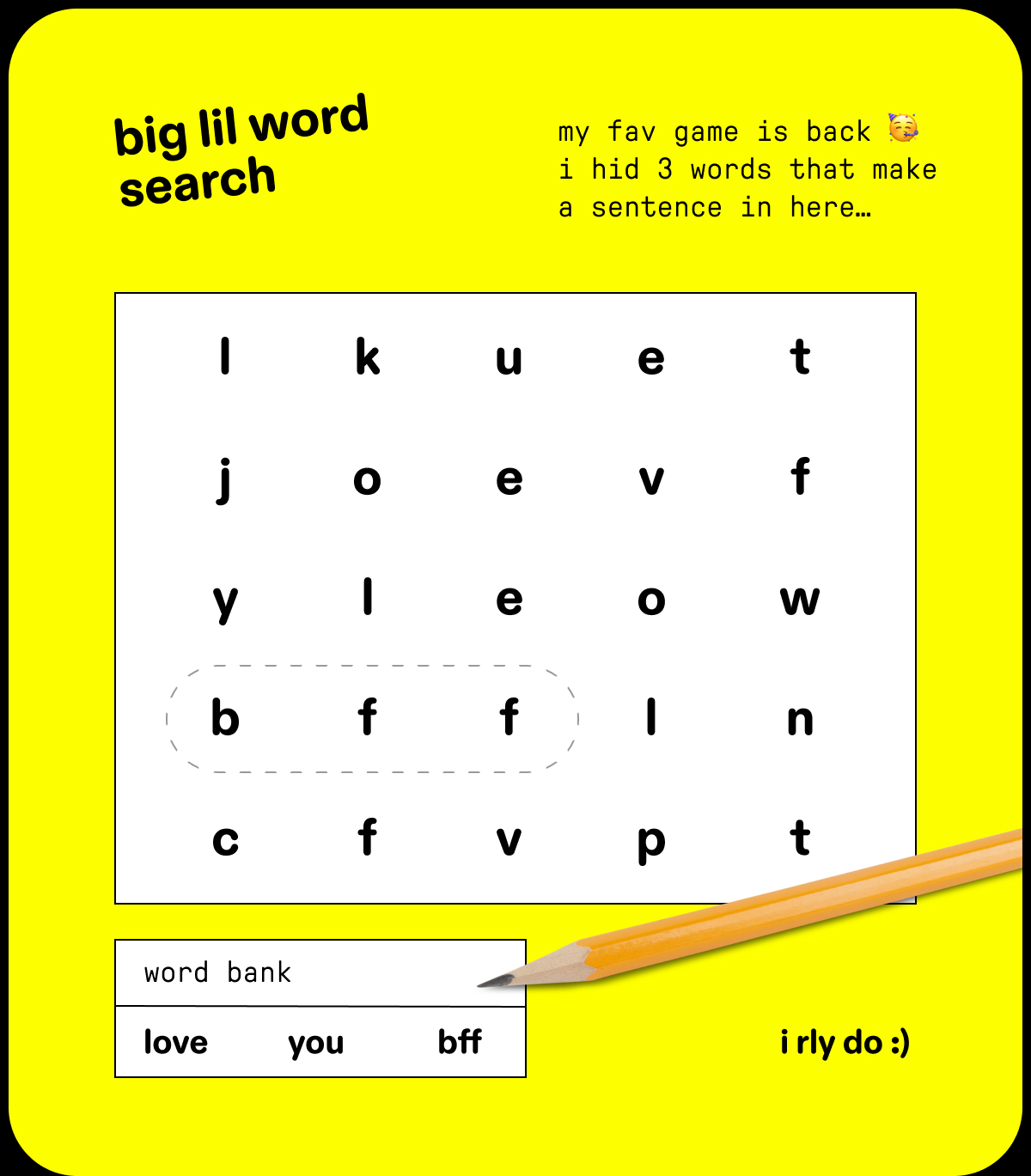 big lil word search