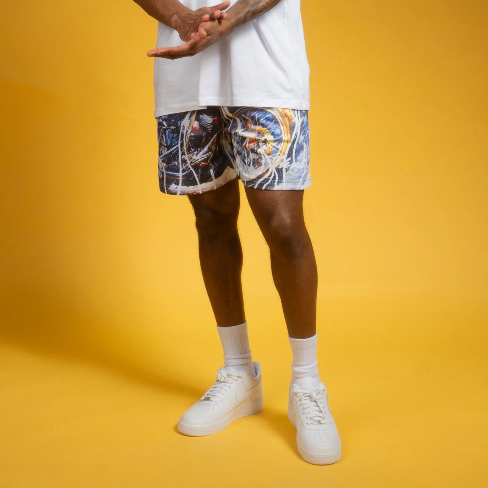 Image of SKULL RIDER MESH SHORTS
