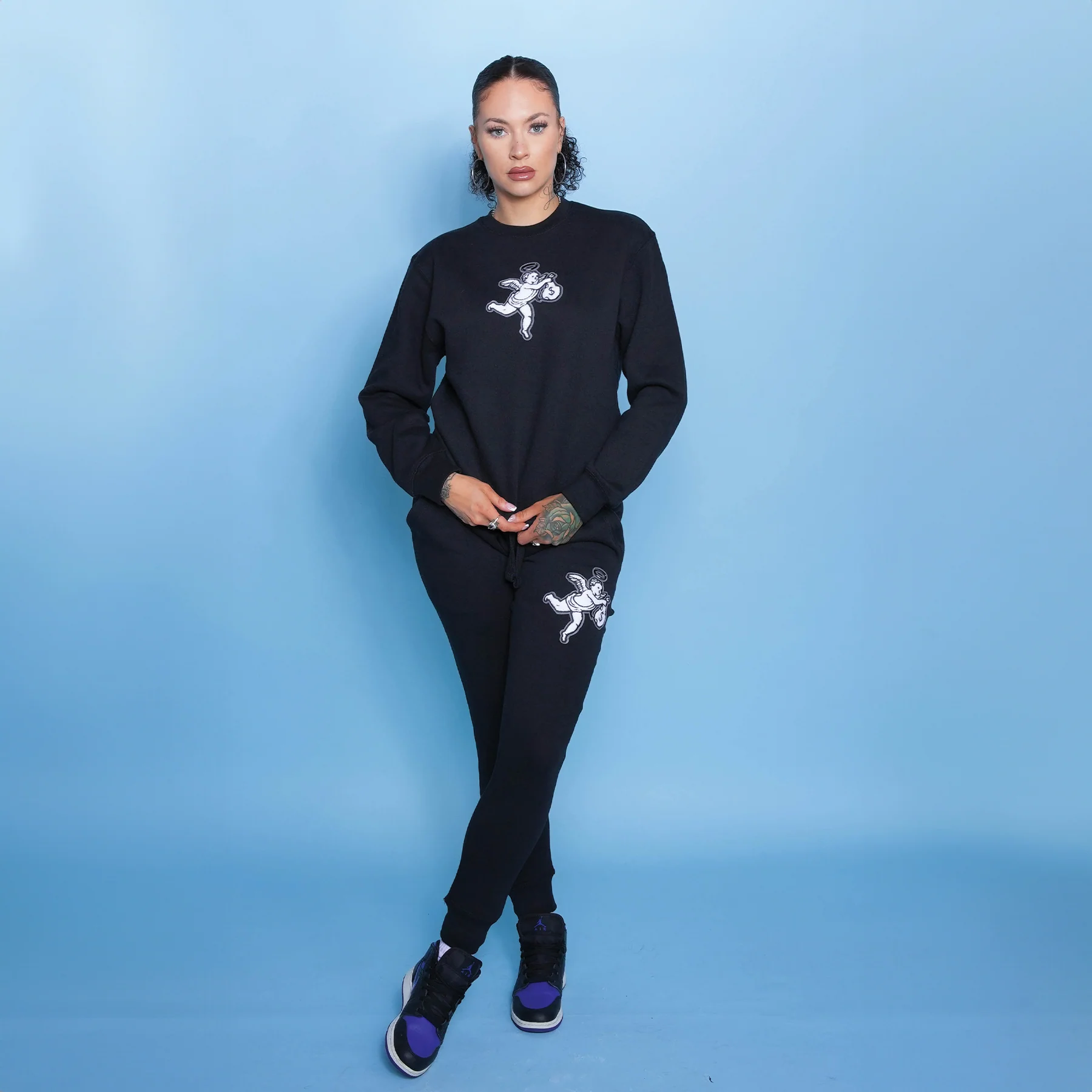 Image of Small CHE Patch Crewneck and Jogger Set -W
