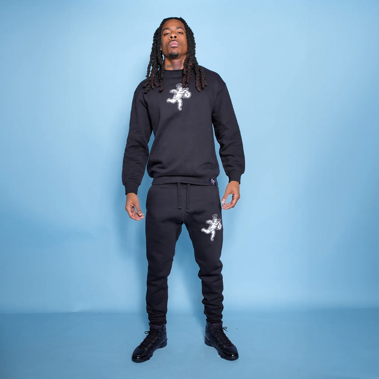 Image of Small CHE Patch Crewneck and Jogger Set
