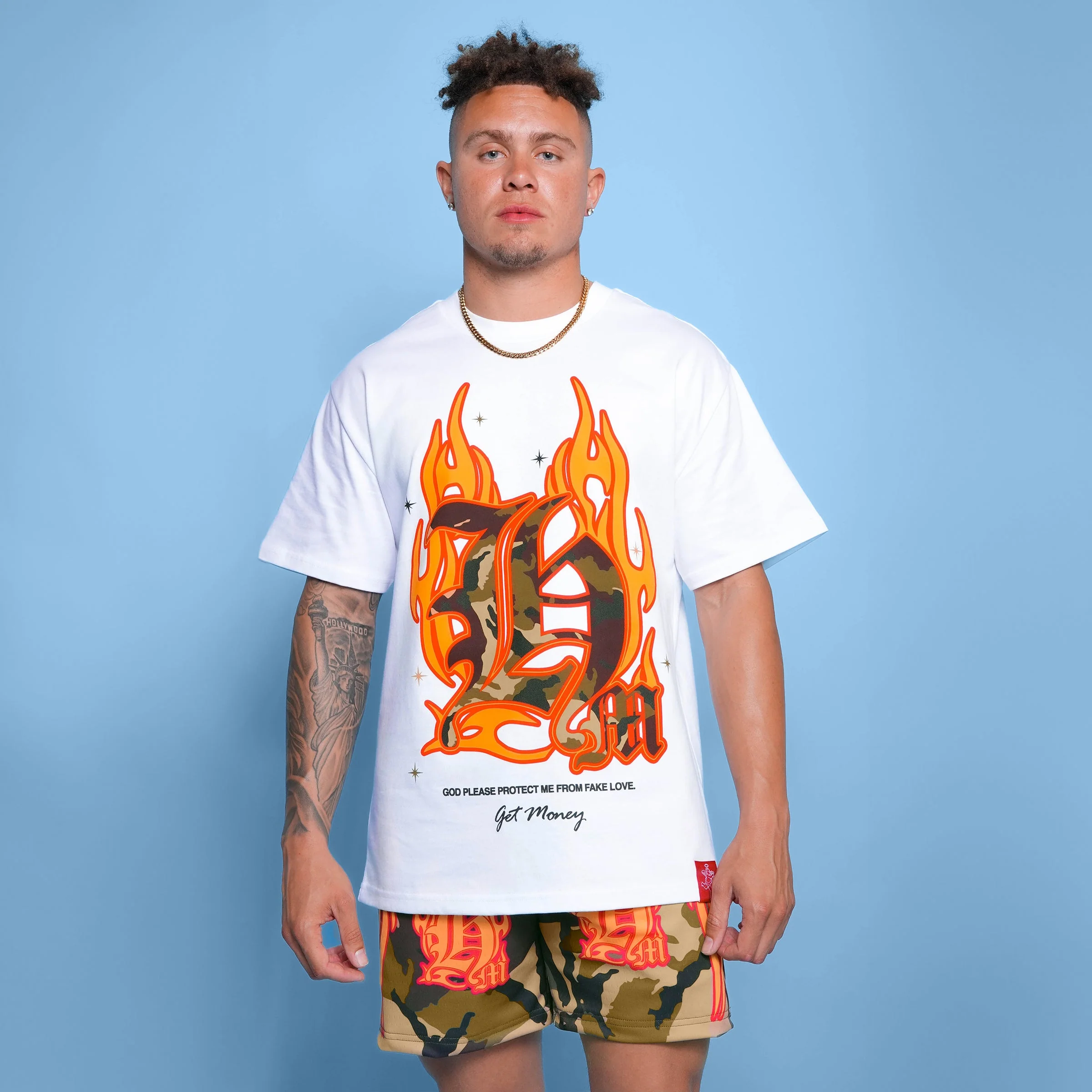 Image of RED LABEL - Flame Camo Tee
