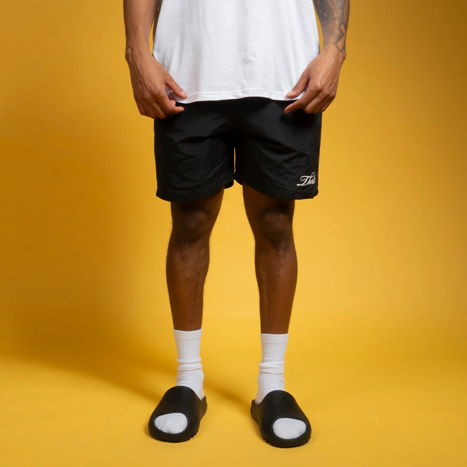 Image of THRT Trunks - Black w/ THRT Athletics Tee