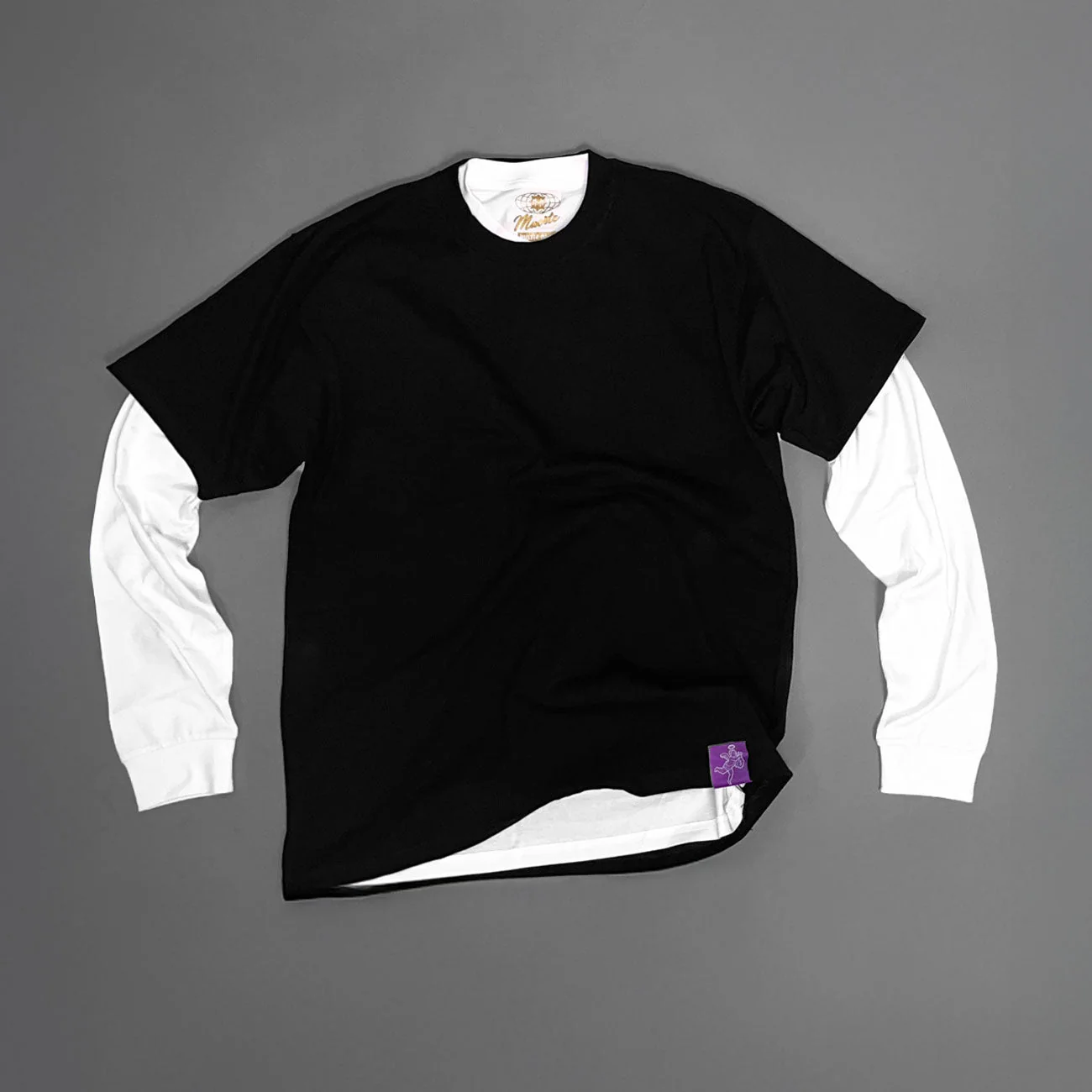 Image of White Longsleeve & Boxy Black Tee Bundle