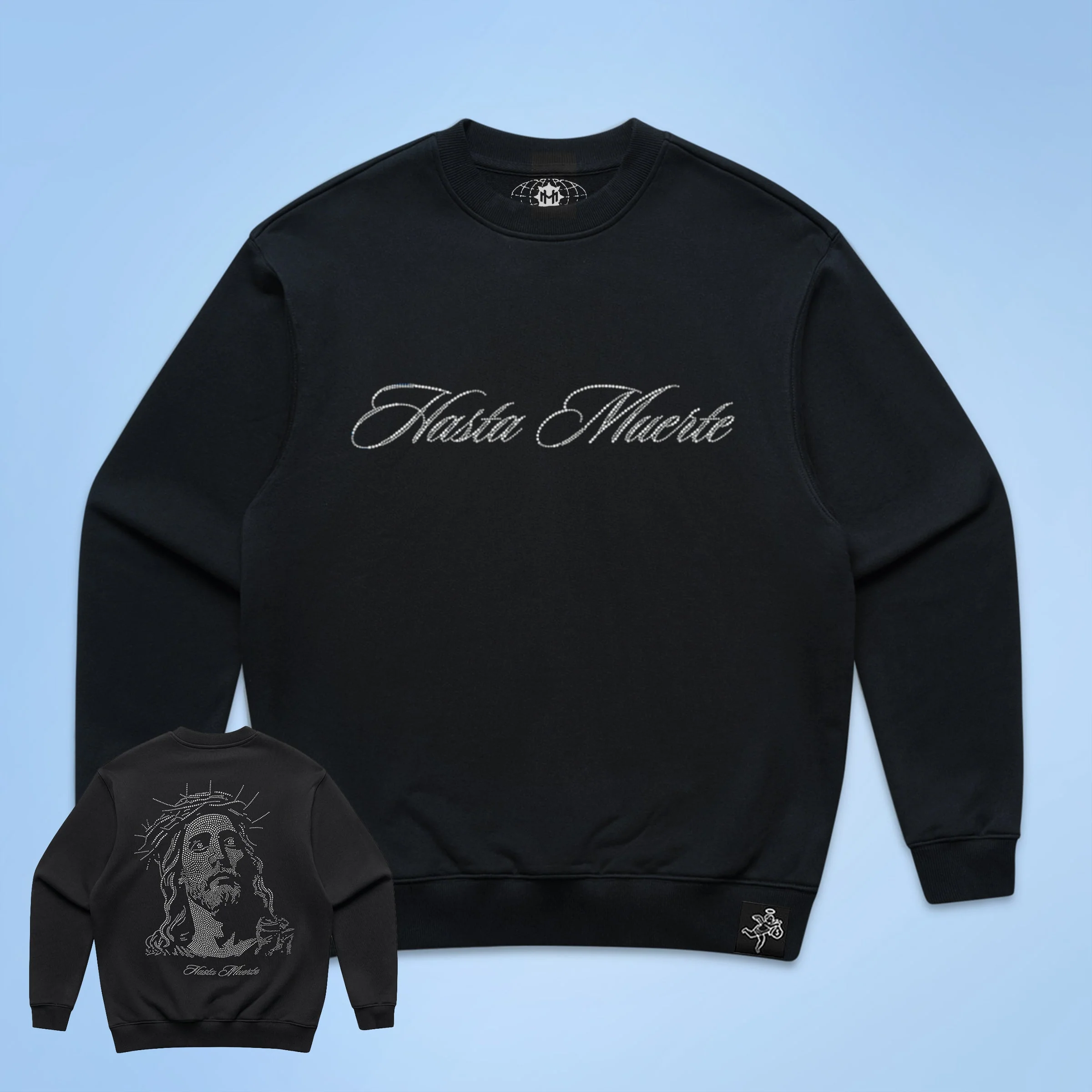 Image of Jesus Rhinestone Crewneck F/B