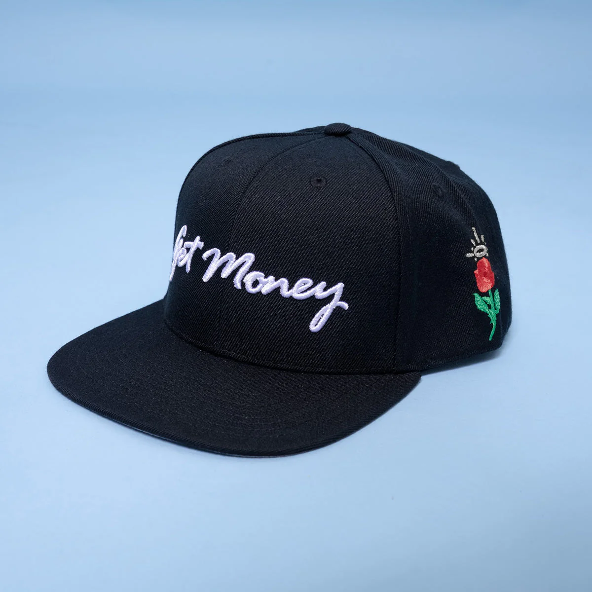 Image of Get Money Rose Snapback - Black