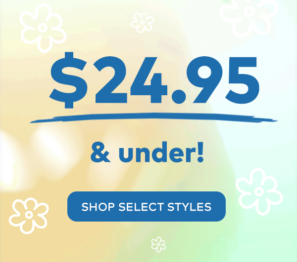 $24.95 &Under $24.95 &Under