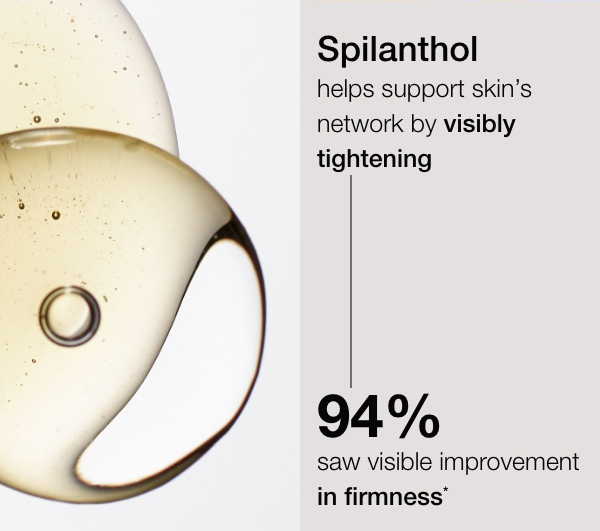 Spilanthol helps support skin’s network by visibly tightening