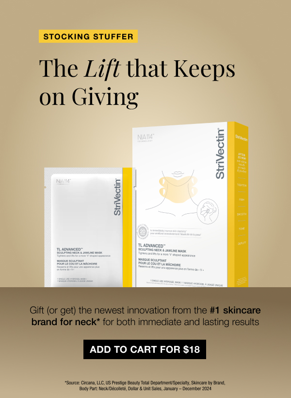 Looking for the Ultimate Stocking Stuffer? Meet Our NEW Neck Innovation - Our Sculpting Neck & Jawline Mask! Yours For Just $18!