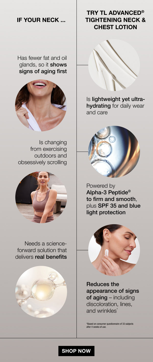 Try TL Advanced® Tightening Neck & Chest Lotion 