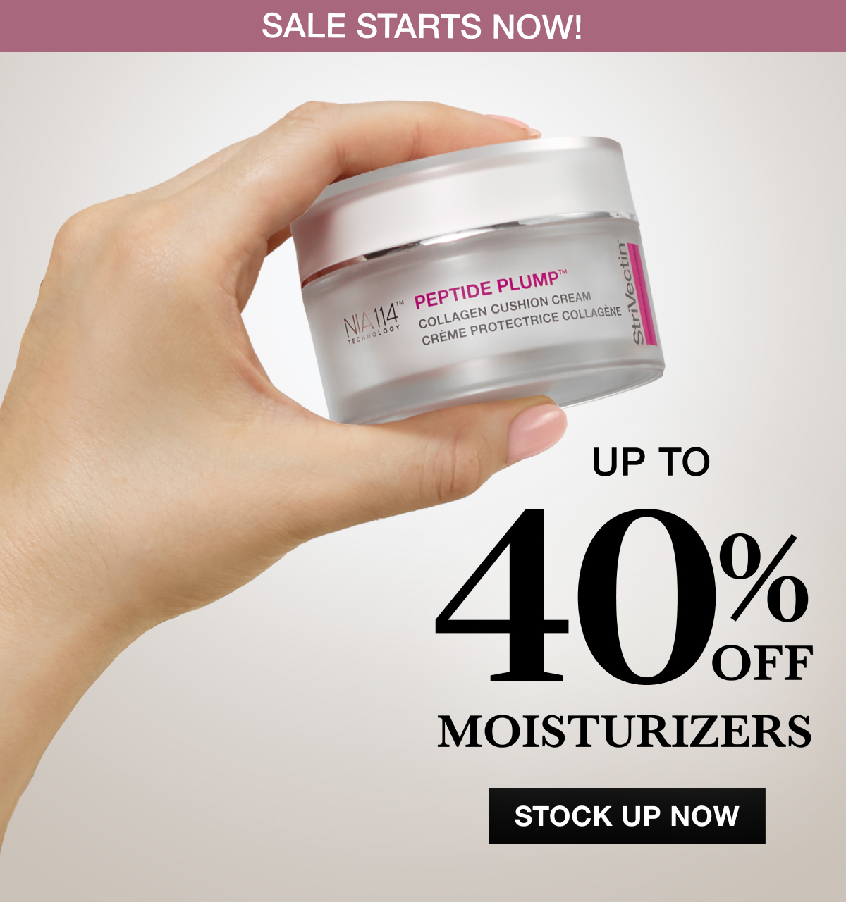 Enjoy 40% Off Moisturizers