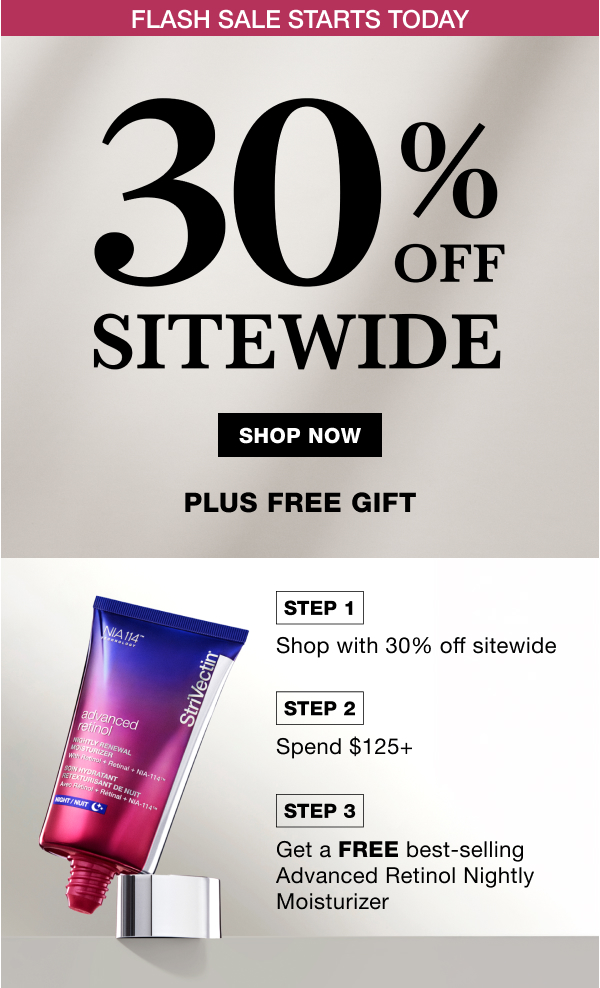 30% off Sitewide starts now!