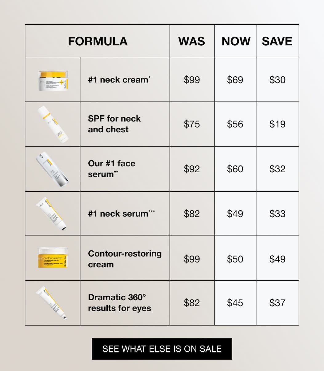 Up to 50% off tighten & lift