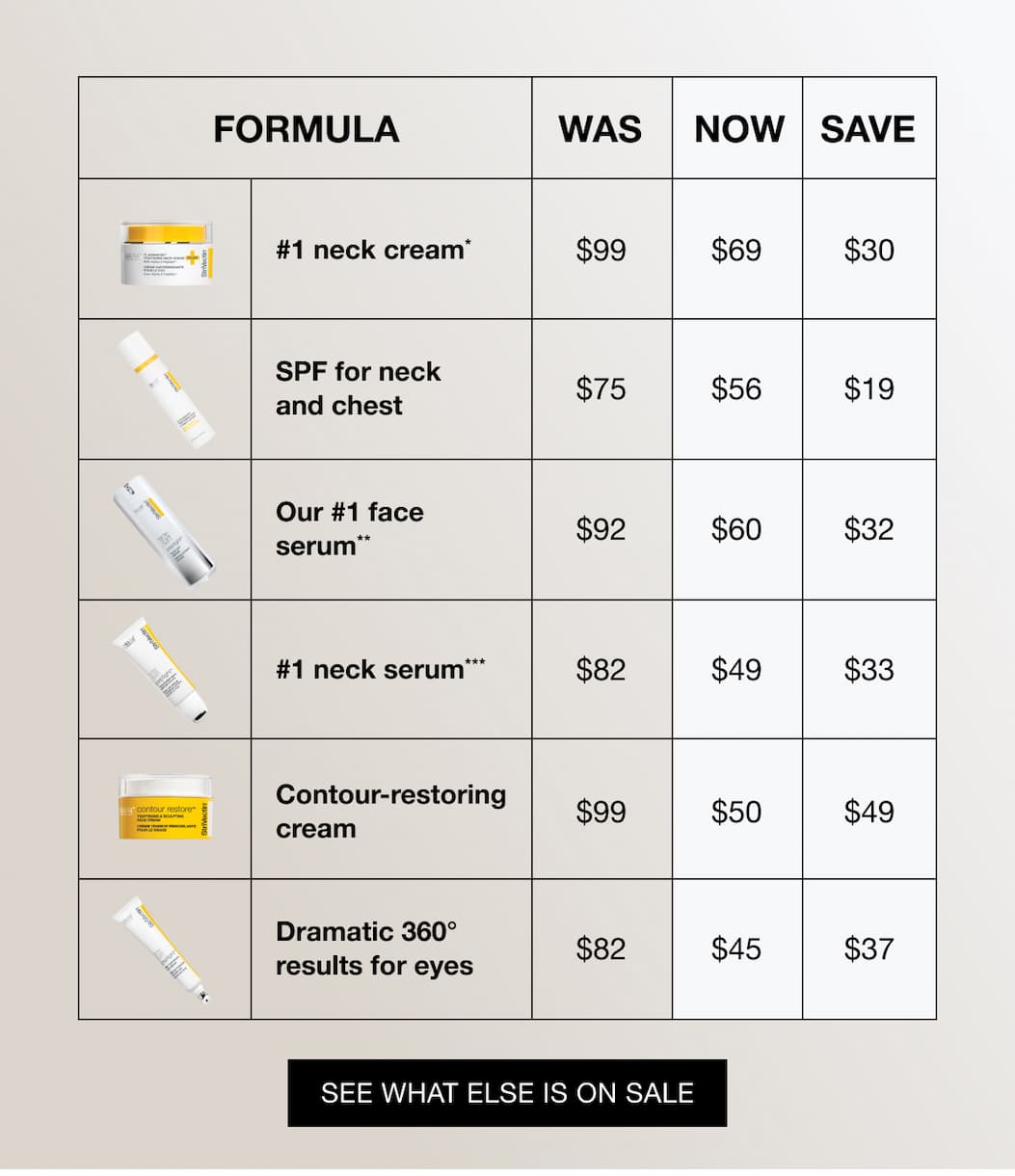 Up to 50% off tighten & lift