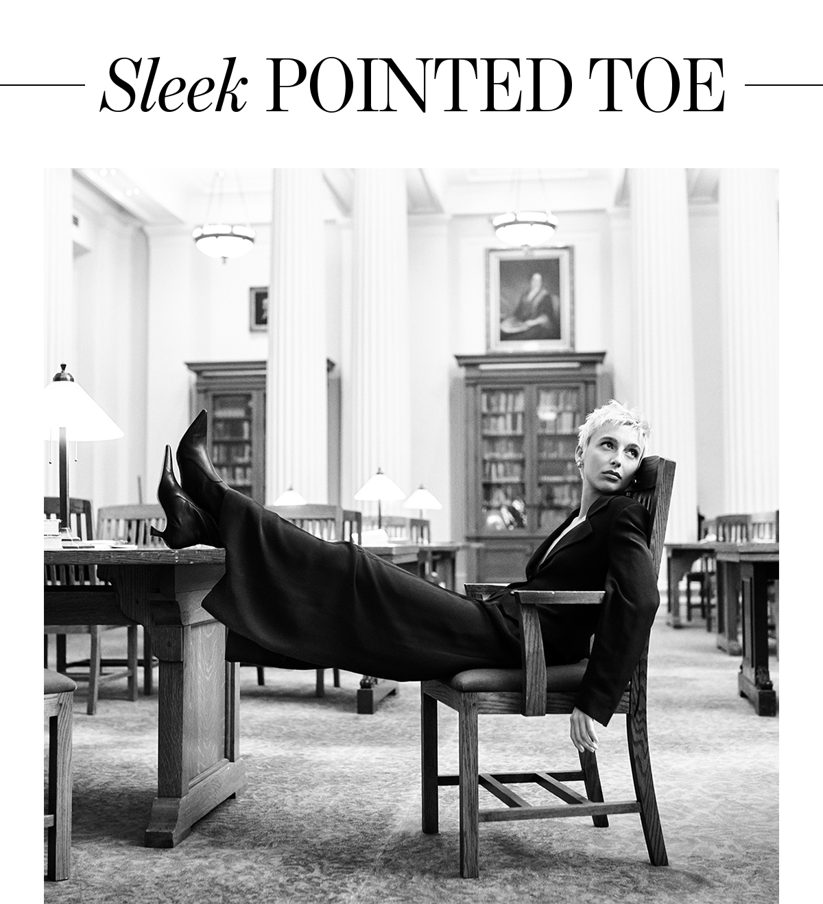 Sleek Pointed Toe   Emma Chamberlain wears the VINNIE BOOTIE 50.  SHOP HER LOOK