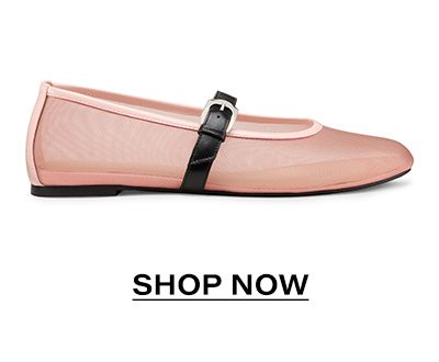 Sai Bareitall Mary Jane Flat in Pink & Black | Shop Now