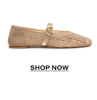 Leora Mary Jane Flat in Light Gold
