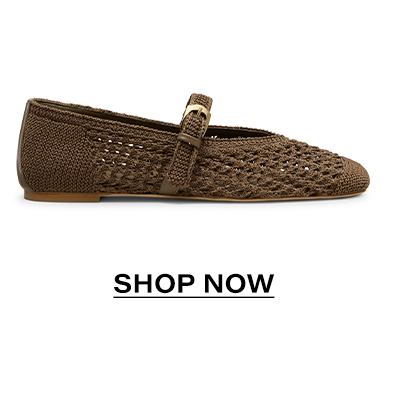 Leora Mary Jane Flat in Brown