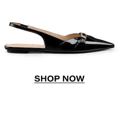 Georgie Slingback Flat in Black | Shop Now