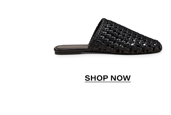 Marina Woven Mule In Black | Shop Now
