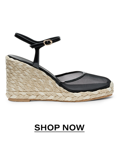 Bareitall Espadrille Wedge In Black | Shop Now