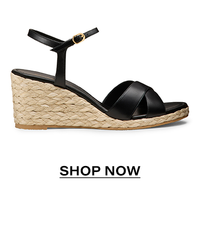Dayna Espadrille Wedge In Black and Natural | Shop Now