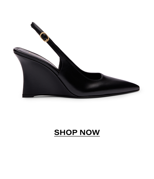 Vinnie Sling Wedge in Black