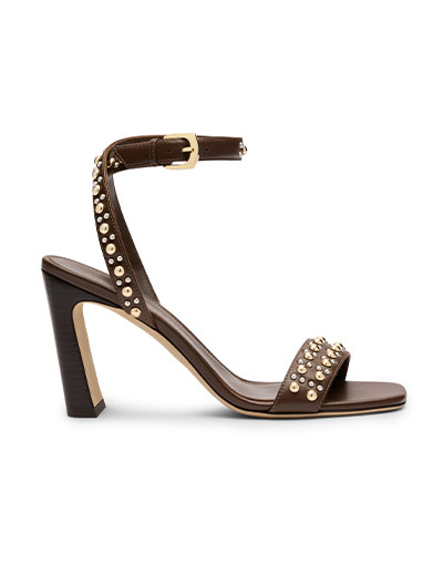 Perry Sandal 85 in Cigar Brown & Maroon Leather