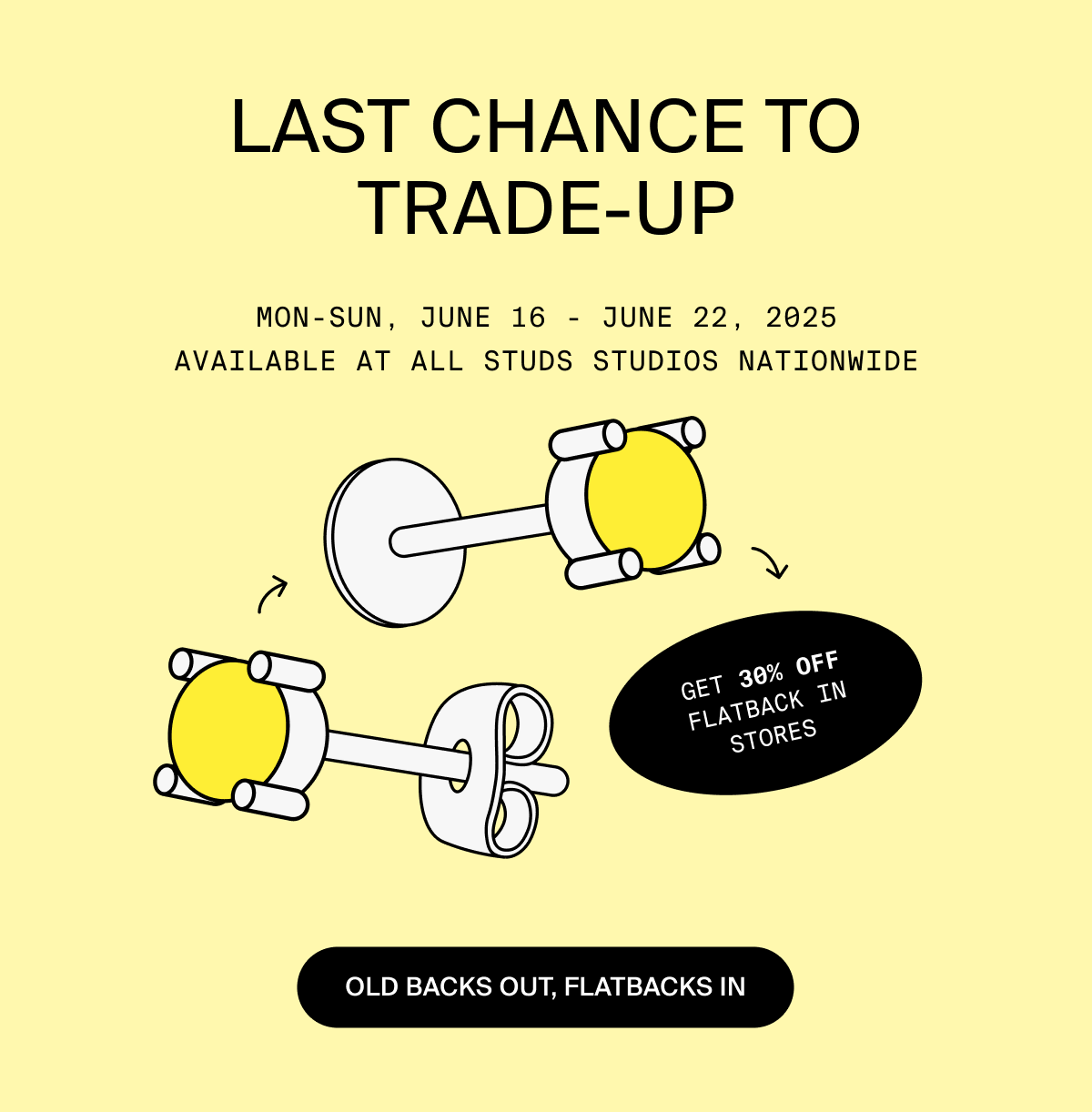 LAST CHANCE TO TRADE-UP