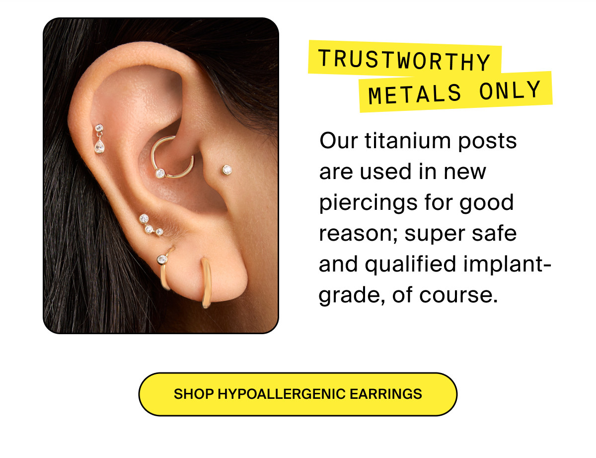 SHOP HYPOALLERGENIC EARRINGS
