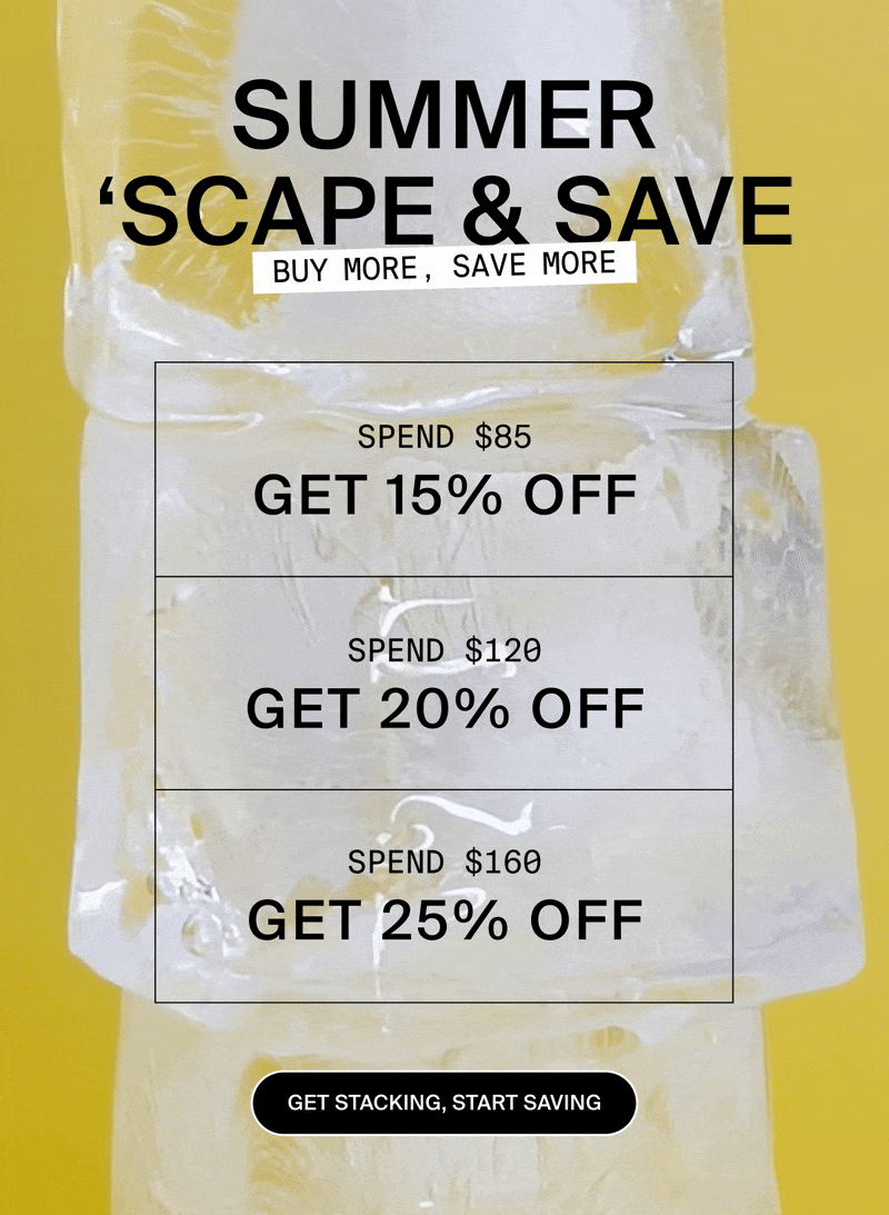 SUMMER 'SCAPE & SAVE: BUY MORE, SAVE MORE