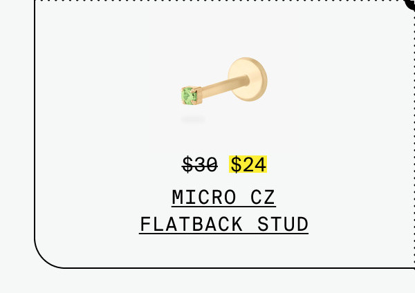 MICRO CZ FLATBACK STUD
