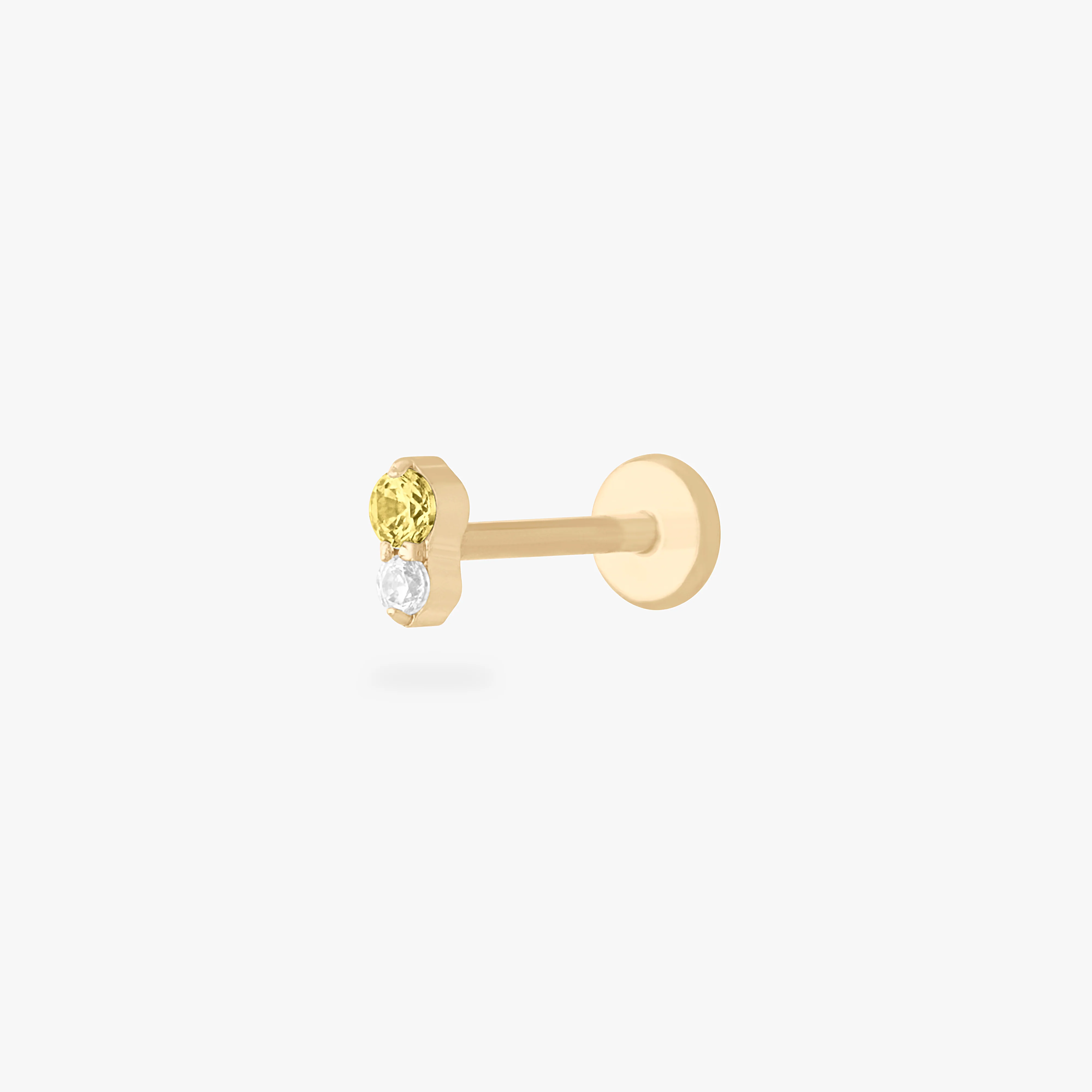 Image of Stacked CZ Flatback Stud