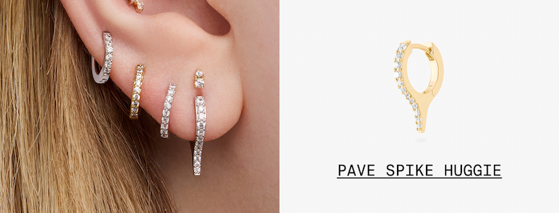 PAVE SPIKE HUGGIE