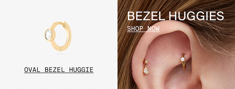 OVAL BEZEL HUGGIE