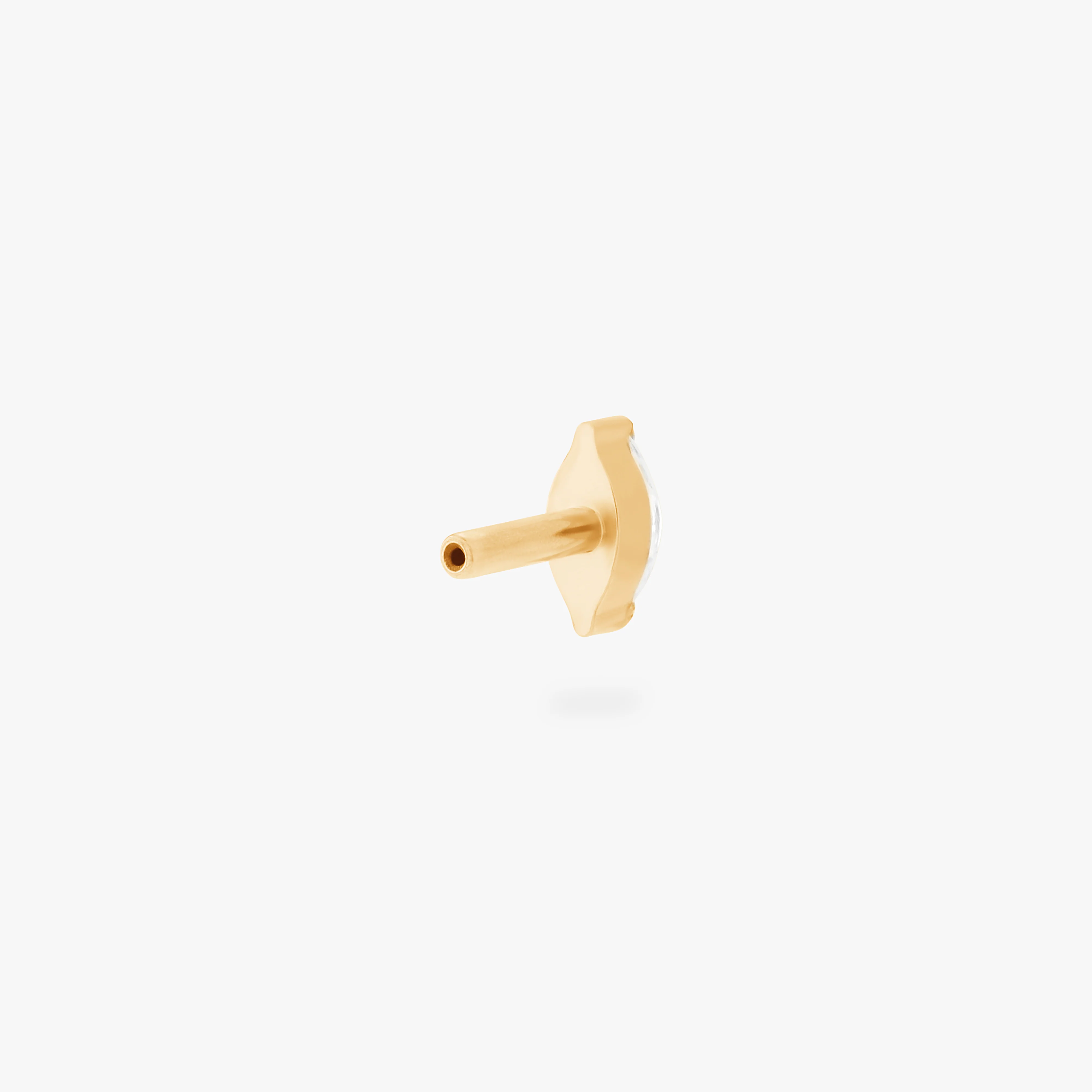 Image of Gold Marquise Flatback Post