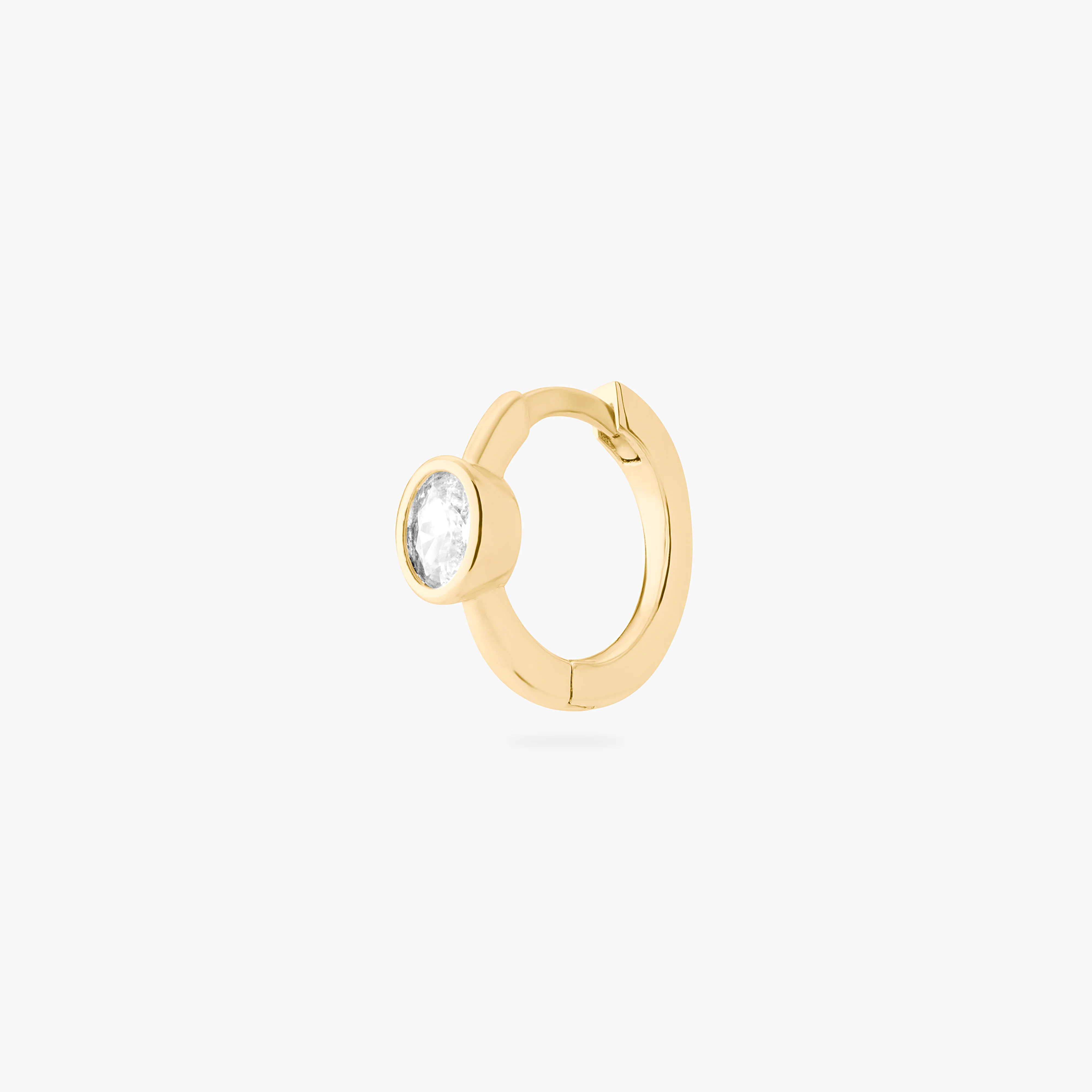 Image of Oval Bezel Huggie